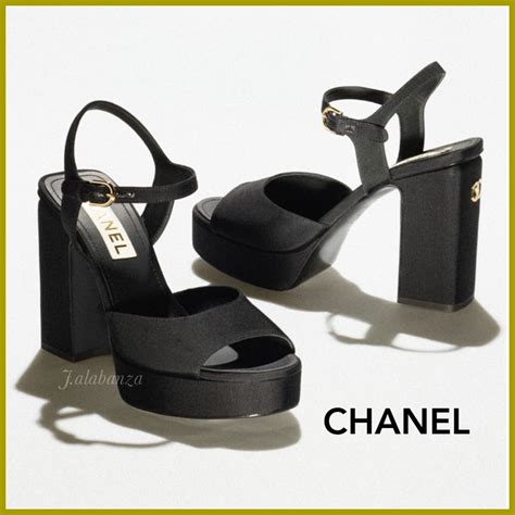 chanel sandals with heels|chanel wedge sandals 2022.